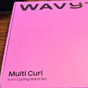 WAVYALK Multi Curl 5-in-1 Curling Wand Set - Pink​